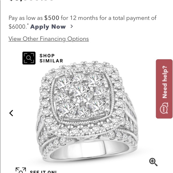 4ct Engagement Ring, Great condition, some scratches. - Picture 2 of 5